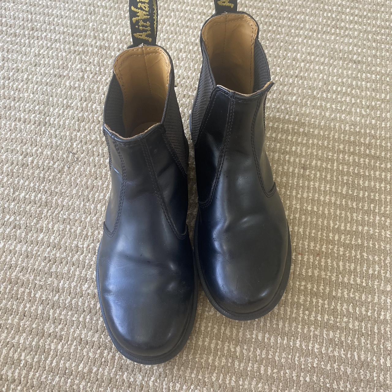 Dr. Martens Smooth Leather Chelsea Boot, Black Worn... - Depop