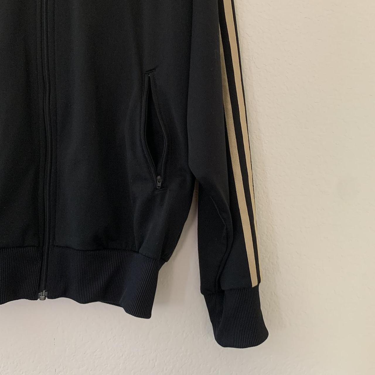 Adidas Trefoil Black & Gold Track Jacket Cuffed... Depop
