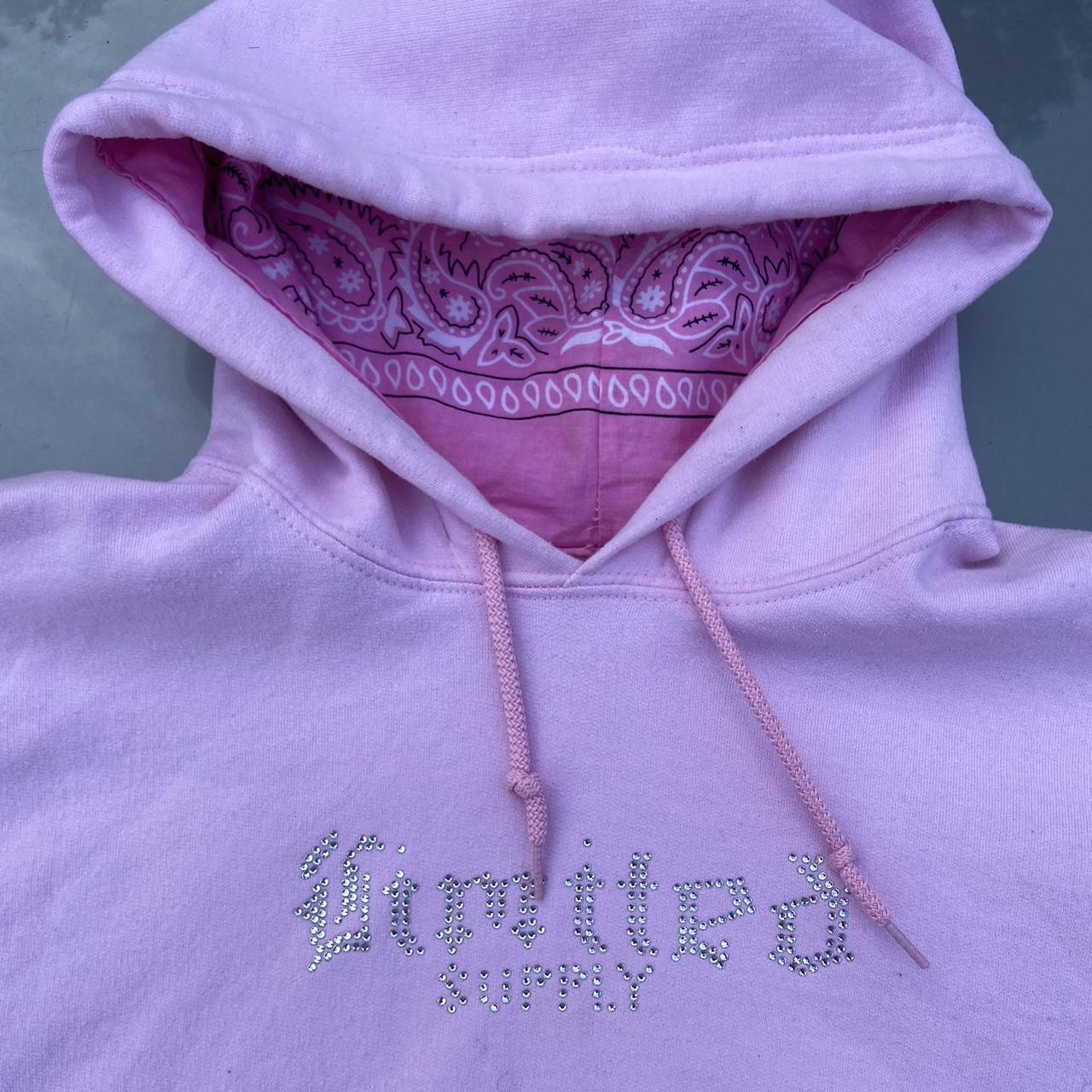 Pink bandana supreme store hoodie