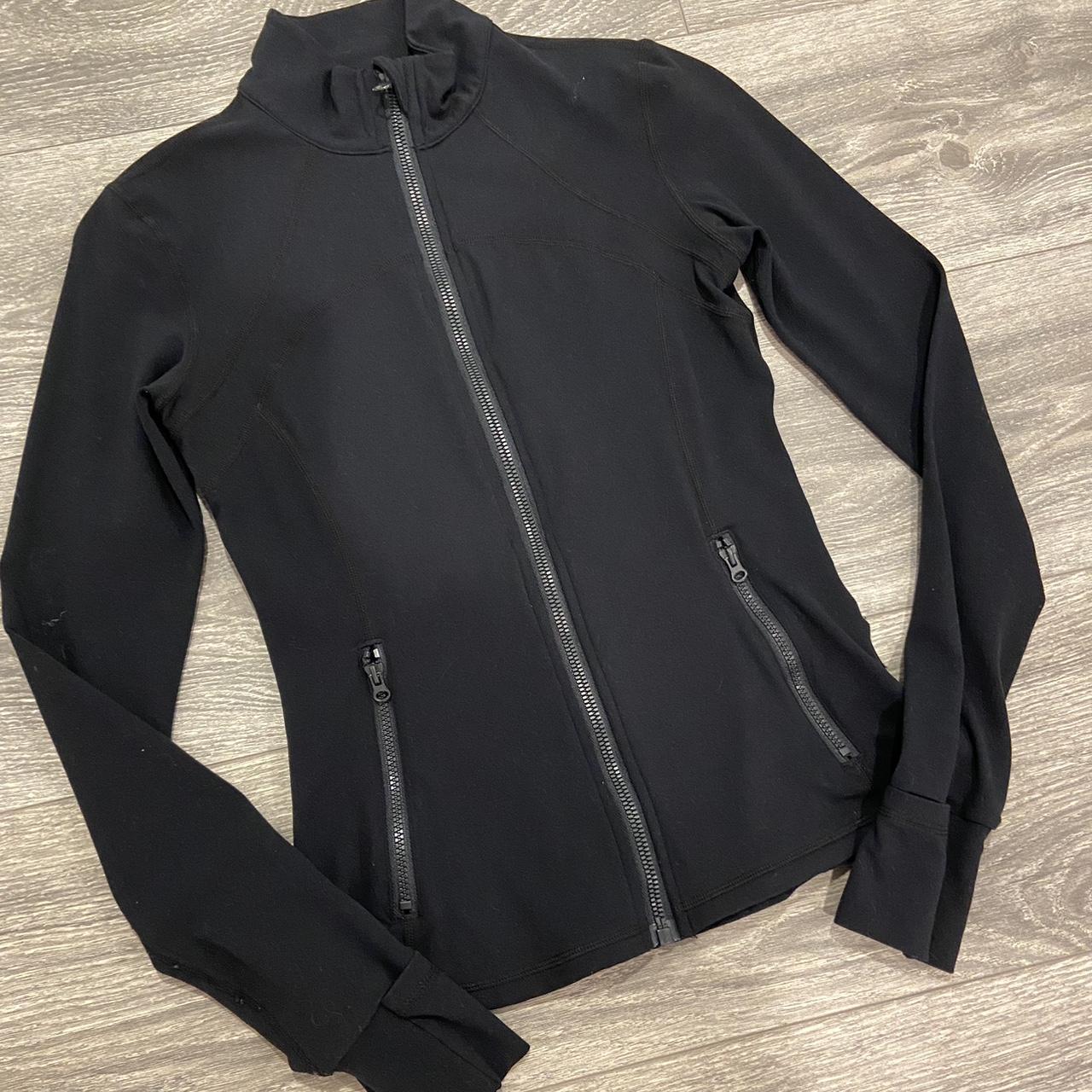 Lululemon black hooded define jacket, size 8. Does - Depop