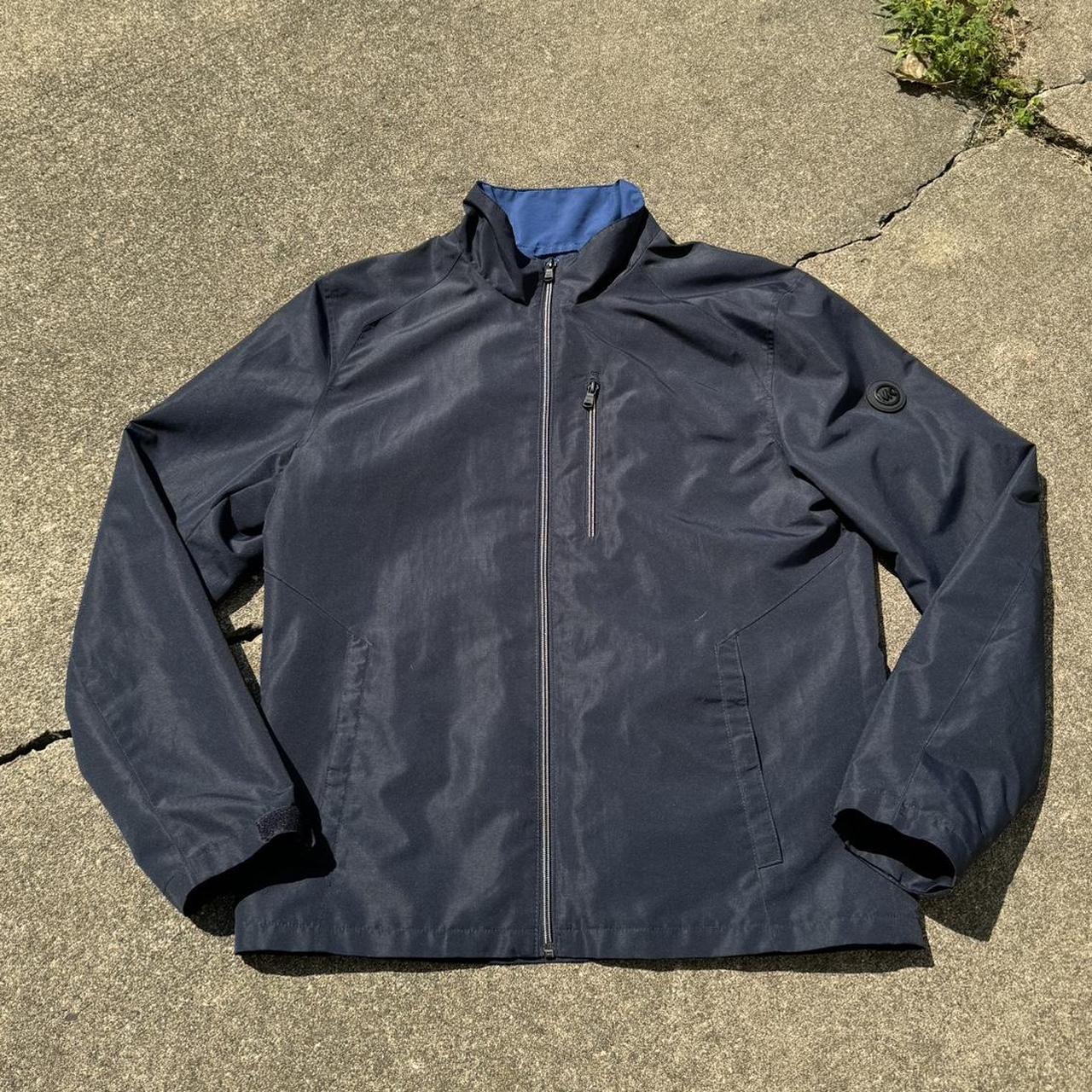 Michael Kors navy blue windbreaker jacket with a. Depop