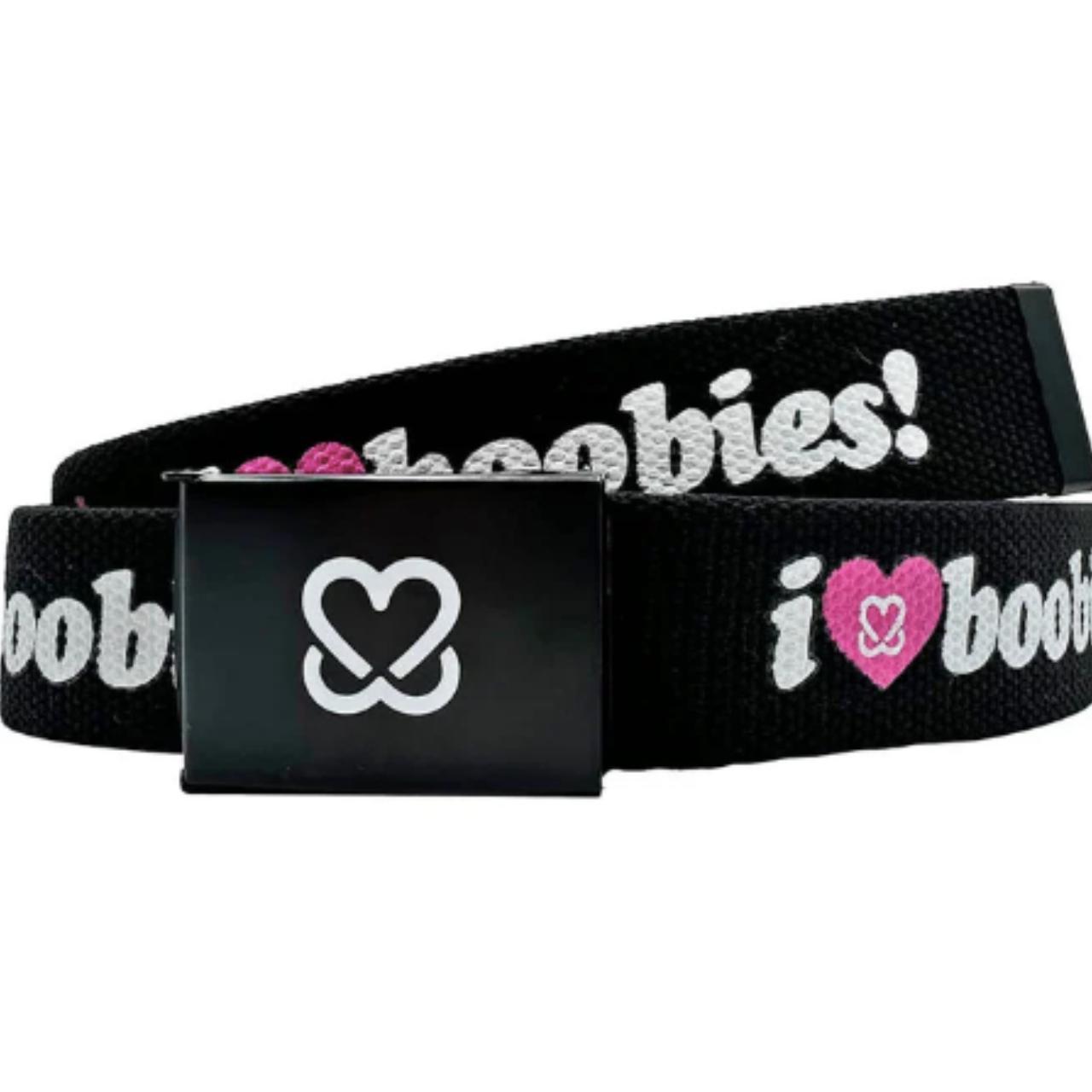 I LOVE BOOBIES! BELT i love boobies! Web belt, by - Depop