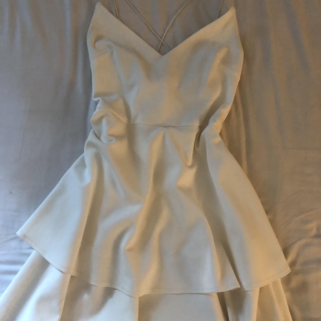 White Formal Macys Dress! Only Wore A Few Times- No... - Depop