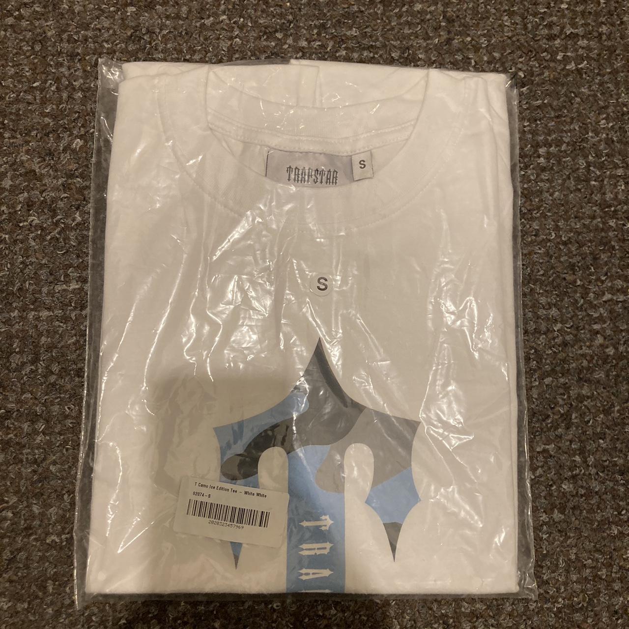 Trapstar Men's White and Blue Tshirt Depop