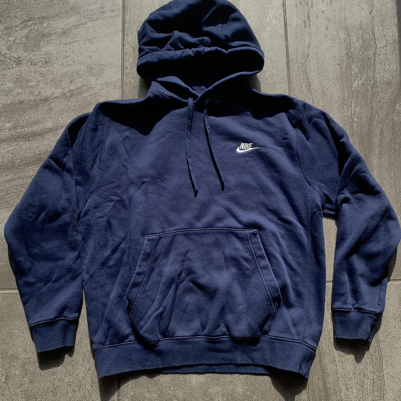 Hoodie nike Color blue Size Medium Condition 9/10 - Depop