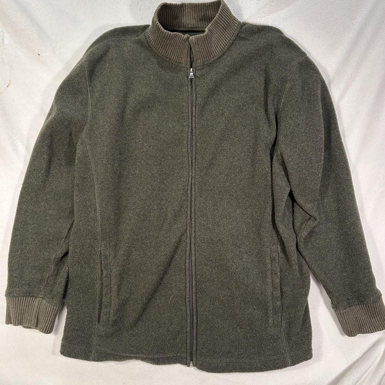 St Johns Bay Green Thick Plush Fleece Men’s Jacket... - Depop