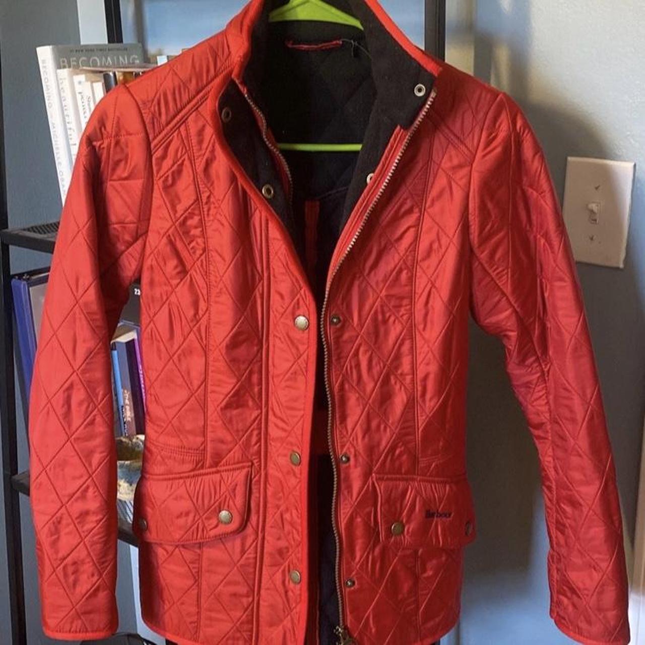 Barbour Women's Red Jacket Depop