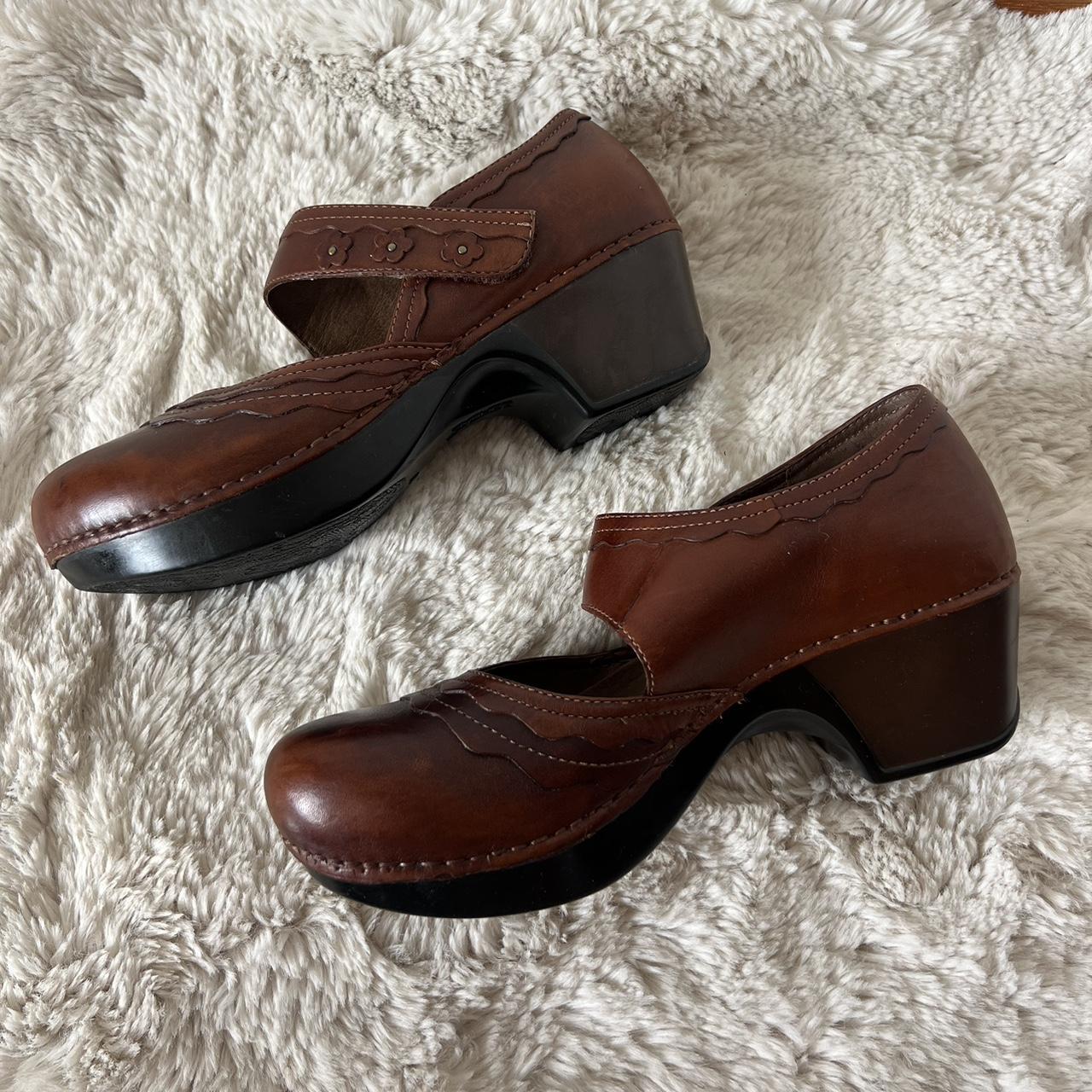 dansko burgundy patent leather clogs