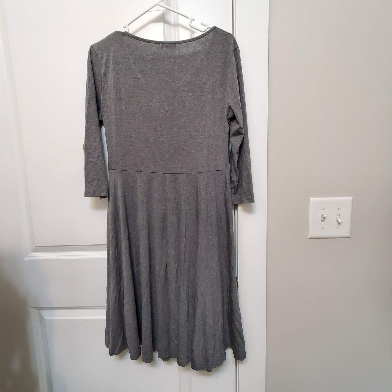 Missky Grey Jersey Faux Wrap Dress, size L, Long... - Depop