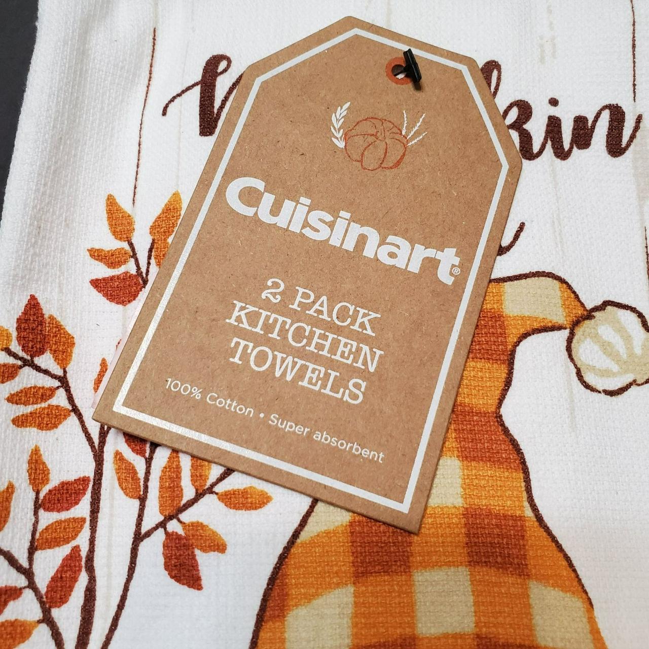 Cuisinart Kitchen Towels, set of 2, Sunflower Tea - Depop