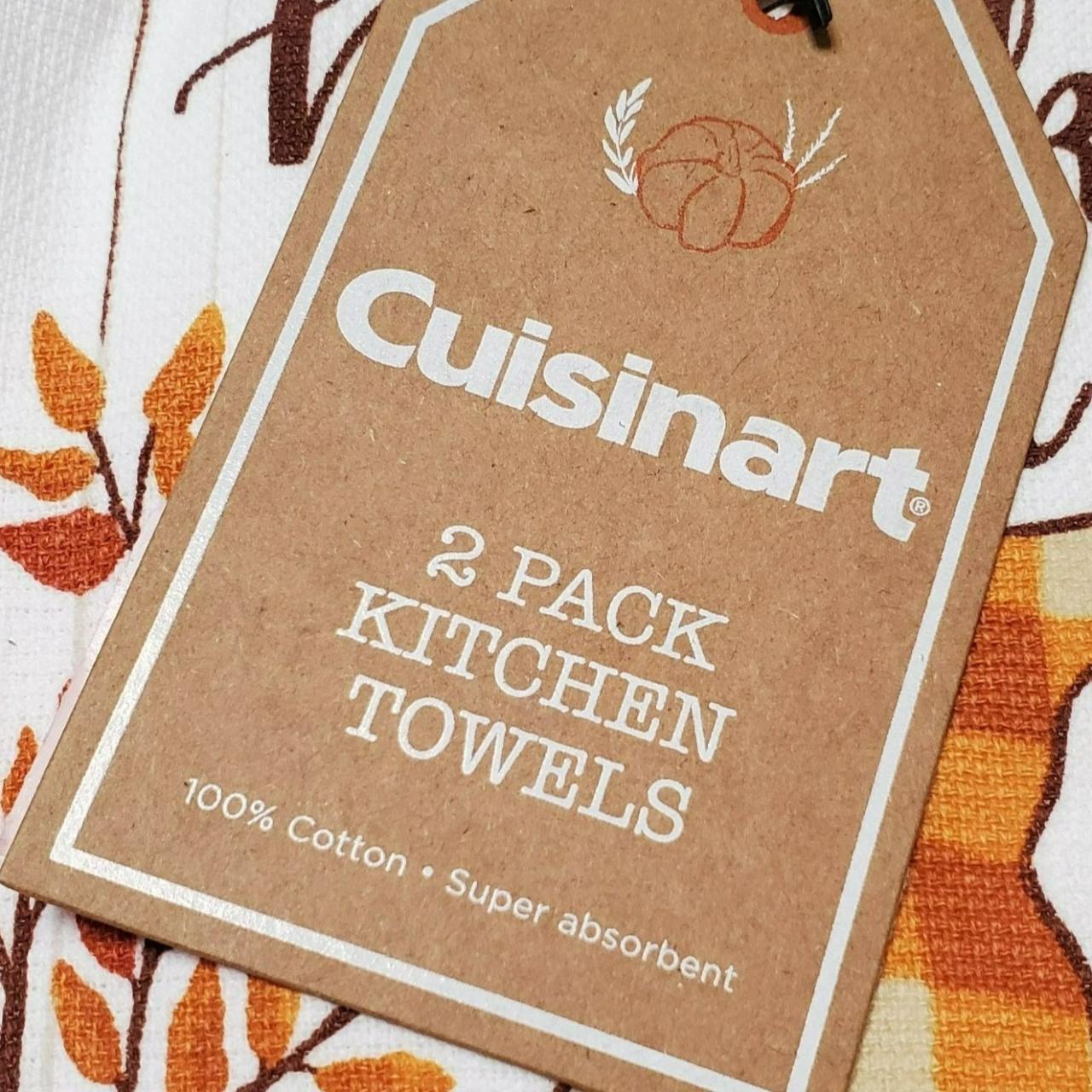 Cuisinart Kitchen Towels, set of 2, Sunflower Tea - Depop