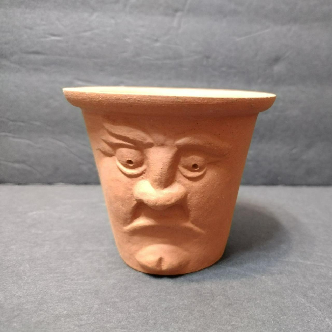 Grumpy Red Ceramic popular Sculpture