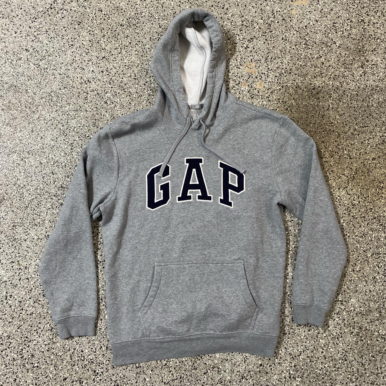 Grey Gap Hoodie Size L - true to size Great... - Depop