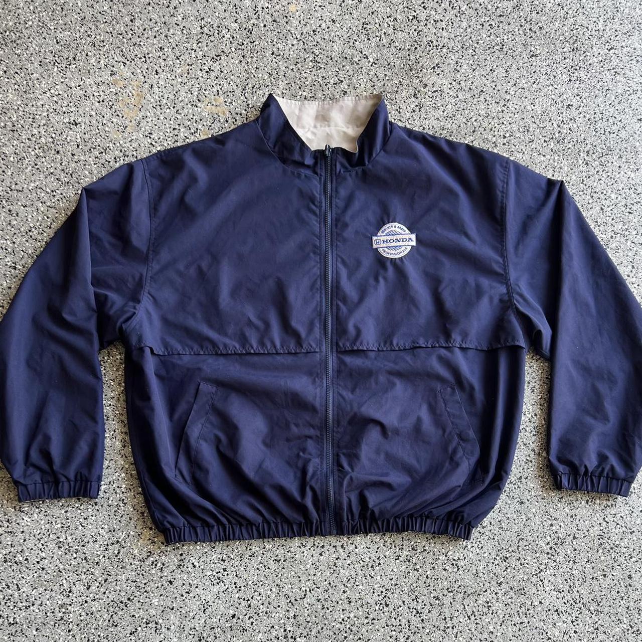 Blue Honda Windbreaker NO TAG - Fits L/XL no flaws... - Depop