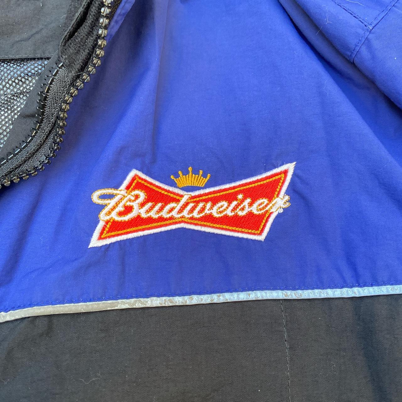 Budweiser X Budlight Beer Jacket Size M Holes on... Depop