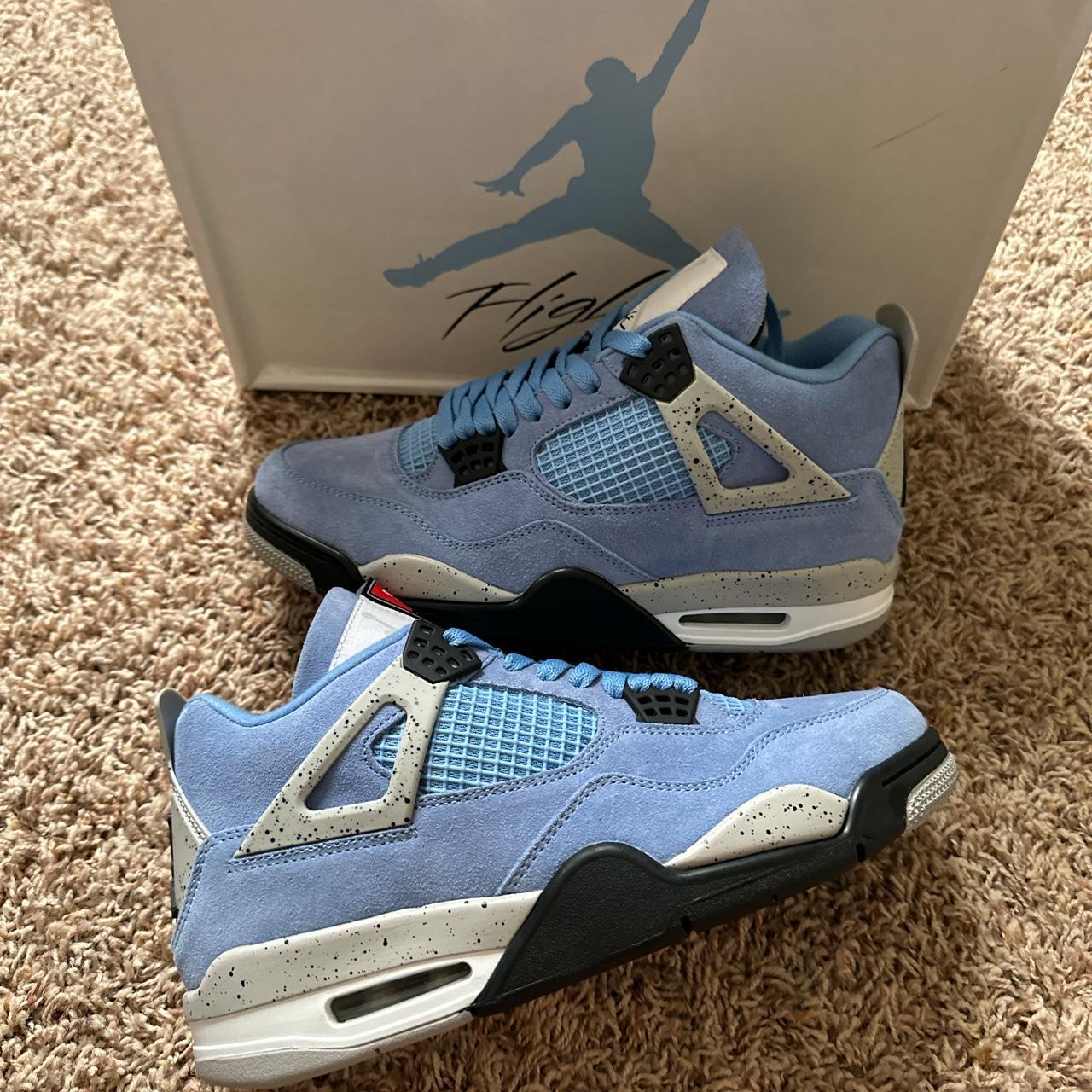 Jordan 4 Unv blue Size 8.5. I don’t really know... - Depop