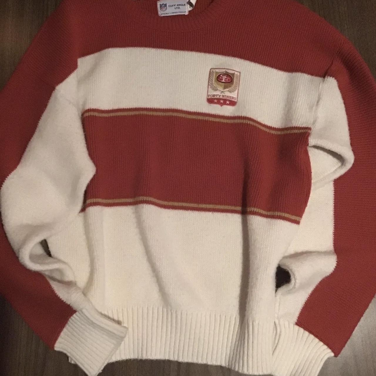 Vintage SF 49ers Sweater Wool Cliff Engle Sweater 80s San 