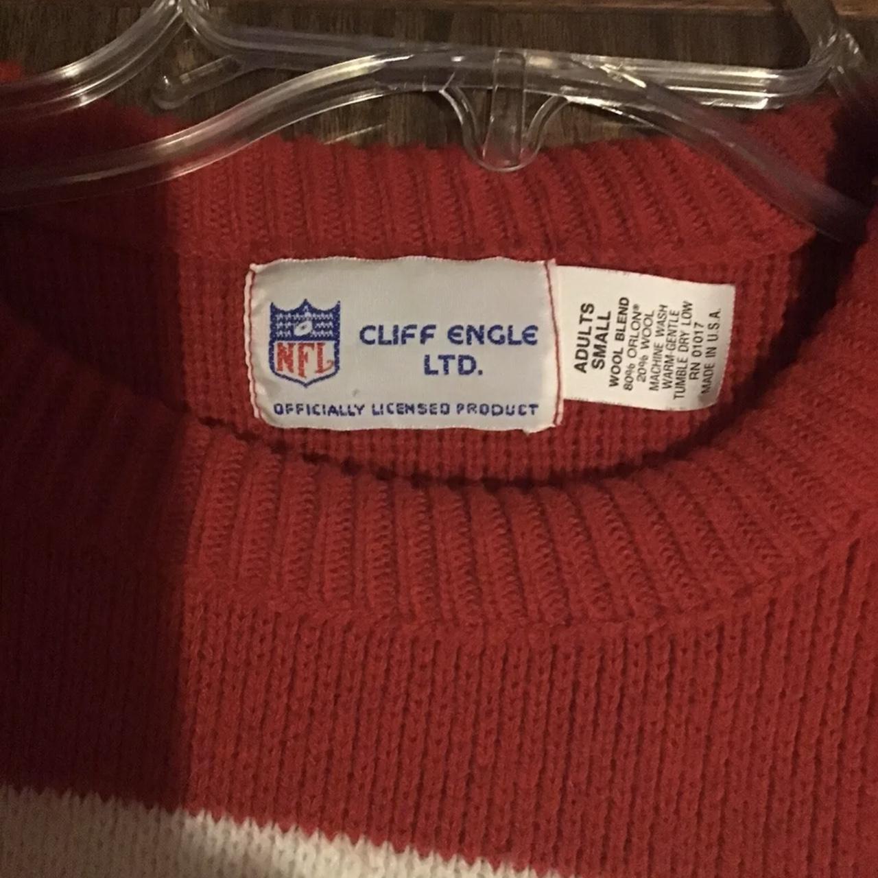 Vintage SF 49ers Sweater Wool Cliff Engle Sweater 80s San 