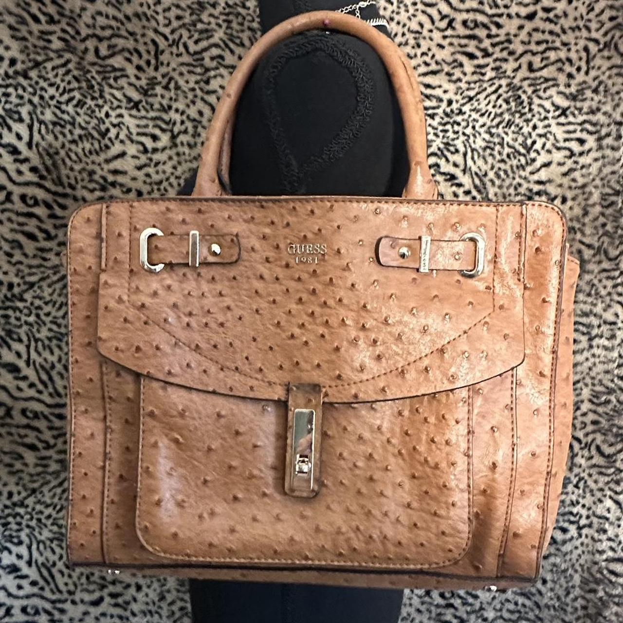 Guess ostrich fashion bag