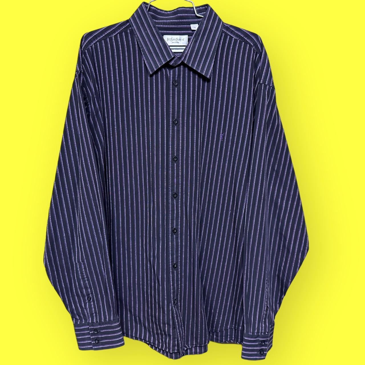 Yves Saint Laurent Stripe Shirt Size XXL - Depop