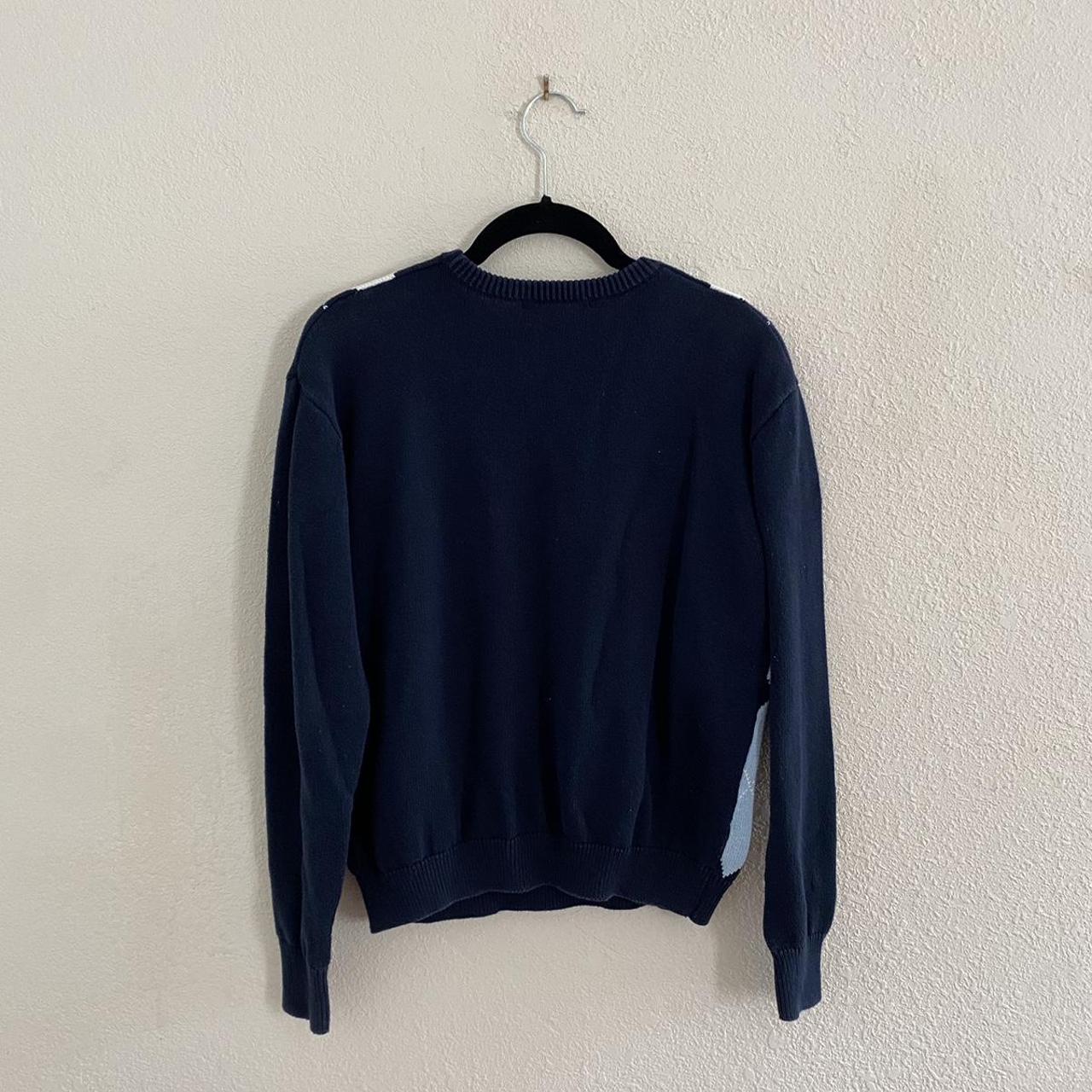 Brandy Melville Women's Navy and Blue Jumper | Depop