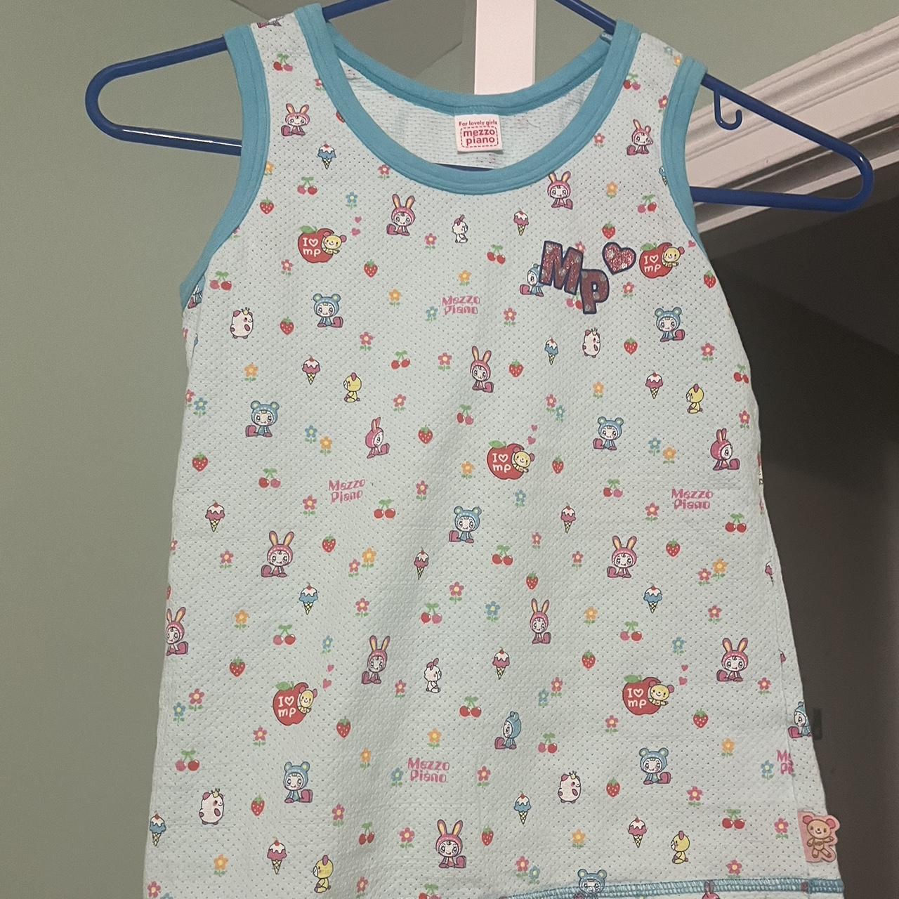 Mezzo piano size 140 (s) kids graphic tank top, Blue...