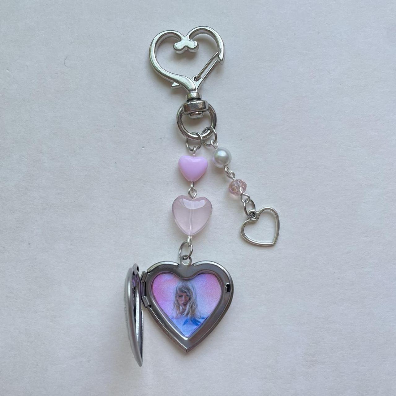 taylor swift's lover locket heart keychain ☆... - Depop
