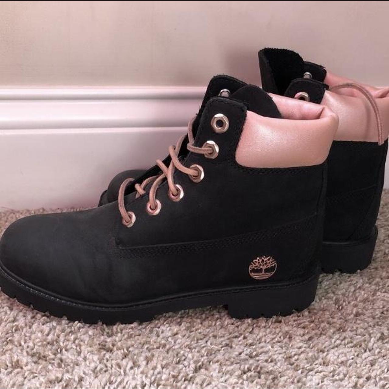 Timberland black deals and rose gold