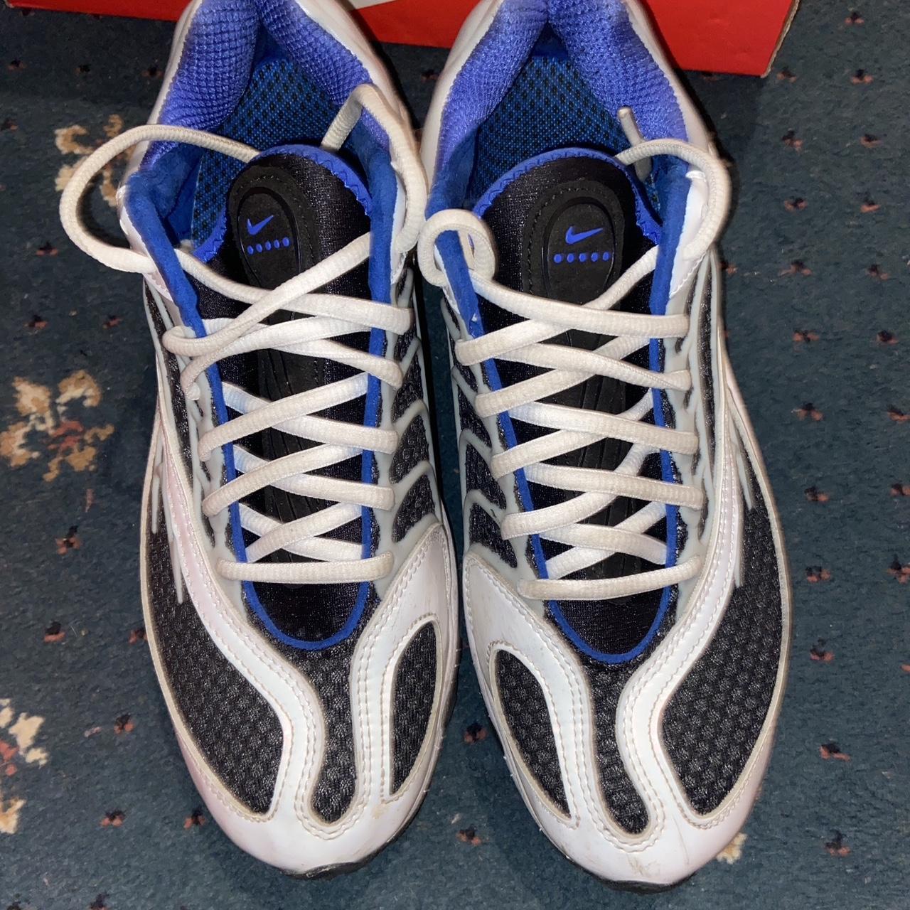 Nike Men's Blue and White Trainers | Depop