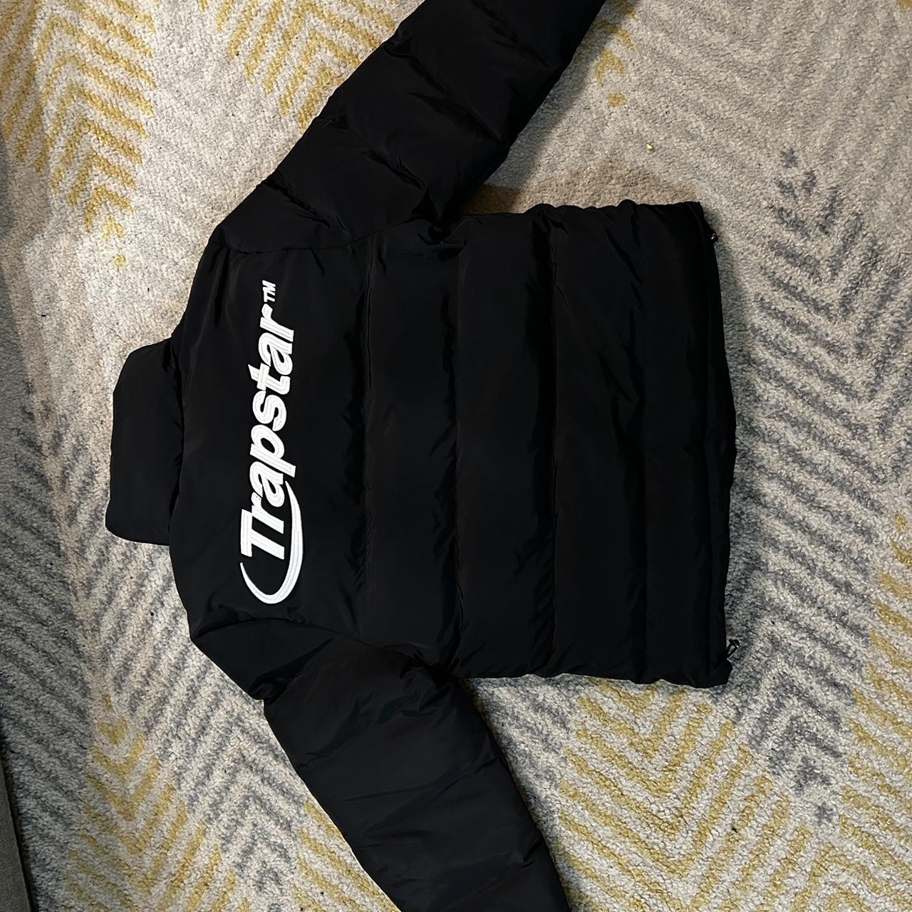 Trapstar hyperdrive Puffer Jacket Black/white Old... Depop