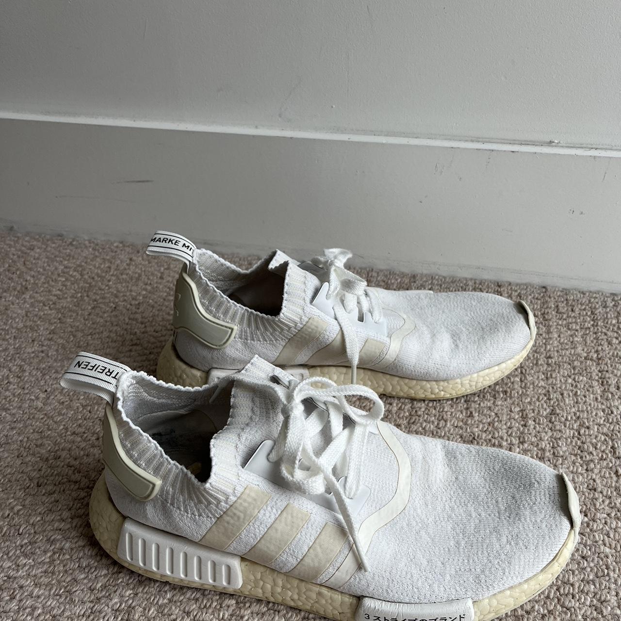 Adidas NMD R1 V1 Primeknit Japan triple white 2017 Depop