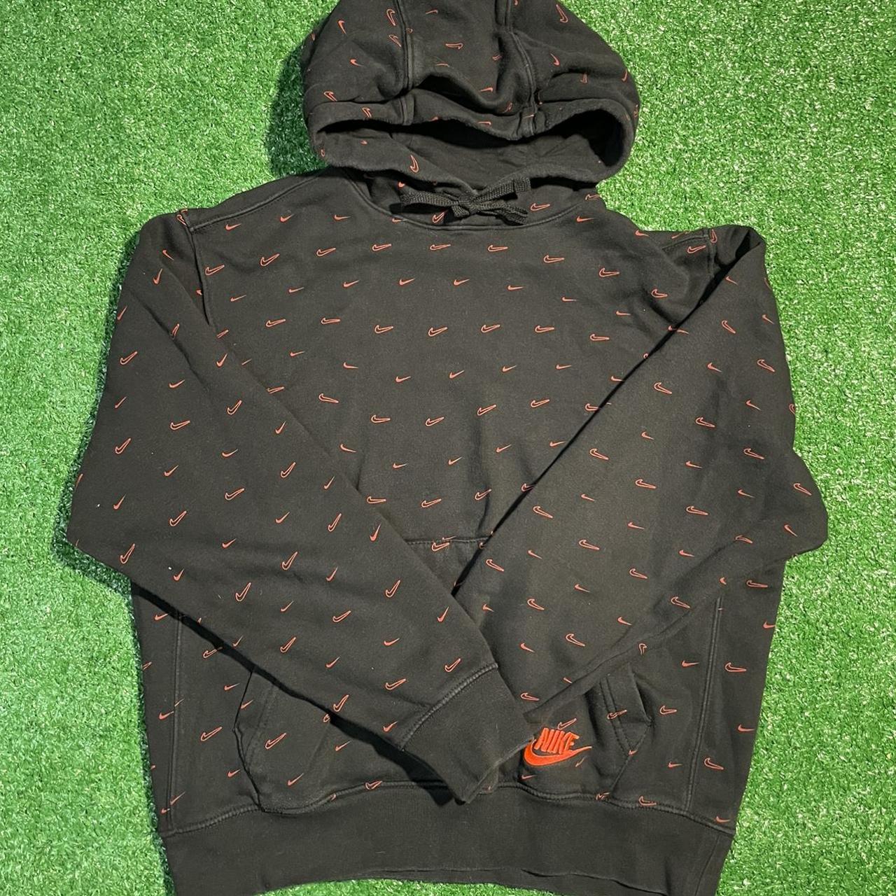 nike hoodie with checks all over