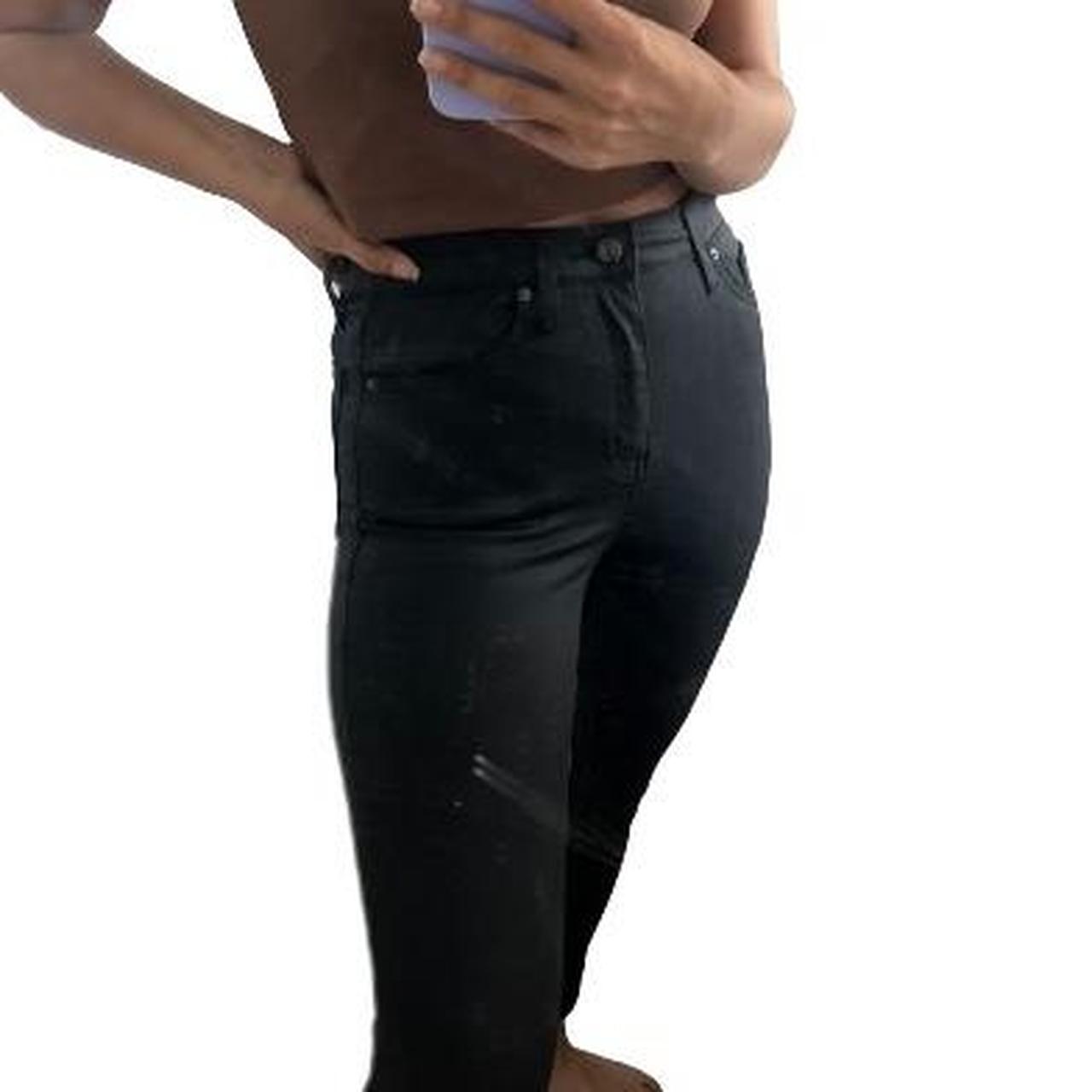 Topshop Womens Leggings Black High Rise Stretch Full - Depop