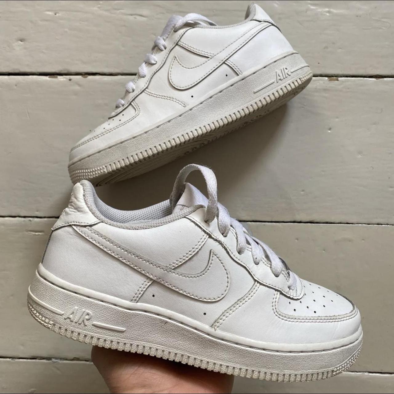 Nike Air Force 1 white trainers. Uk size 5 Good... - Depop