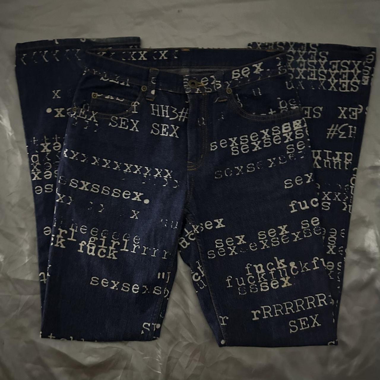 Hysteric glamour sex typewriter jeans, waist is... - Depop