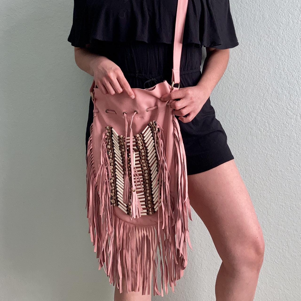 Our large pink napa leather shoulder bag is a... - Depop