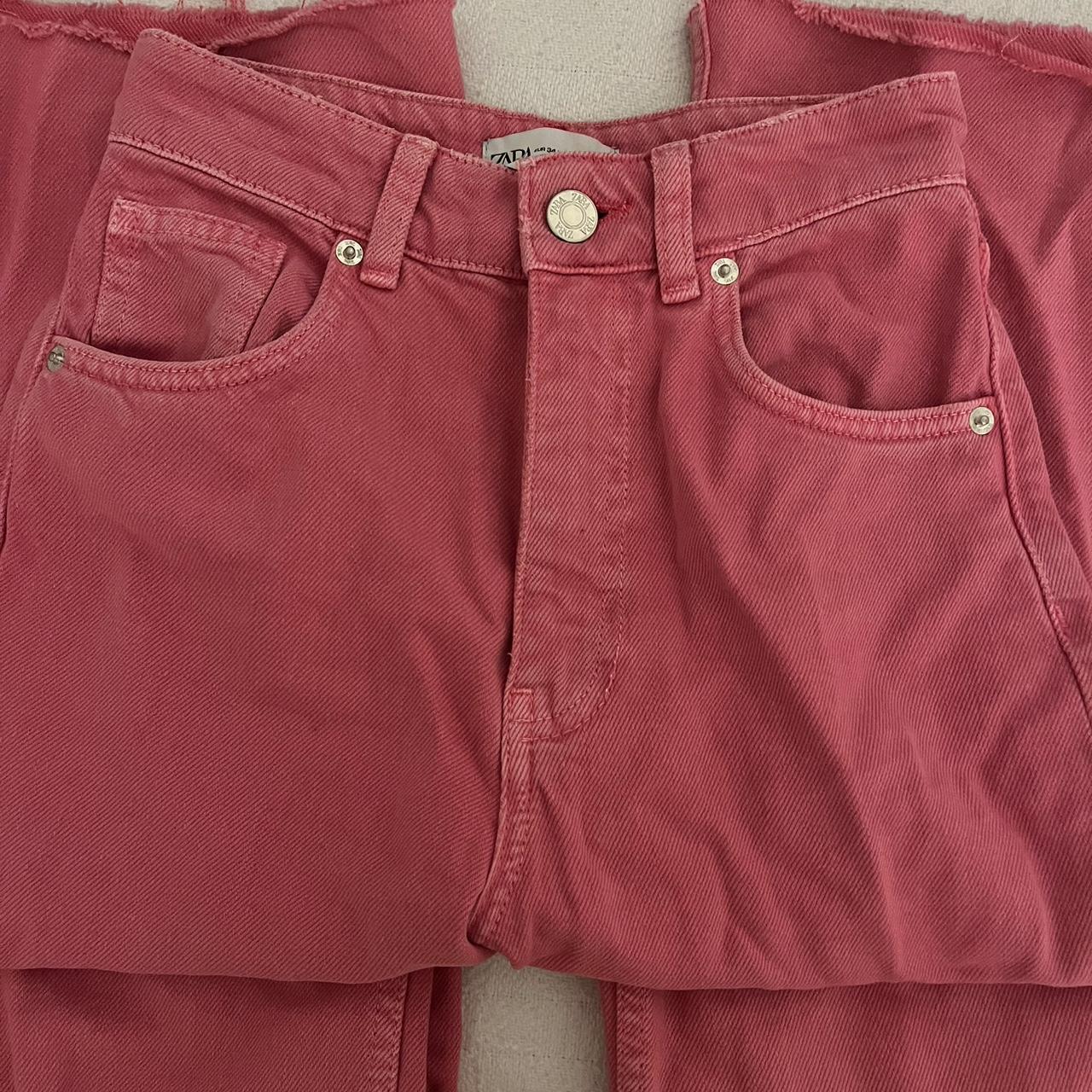 Zara Women's Pink Trousers | Depop