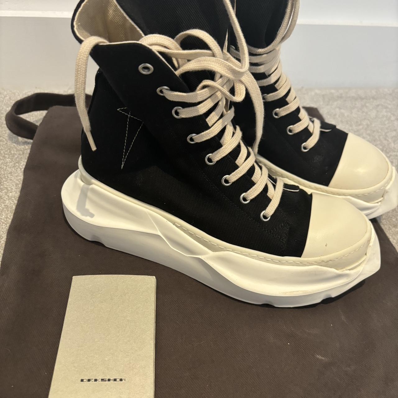 Rick Owens DRKSHDW black abstract sneakers • worn... - Depop