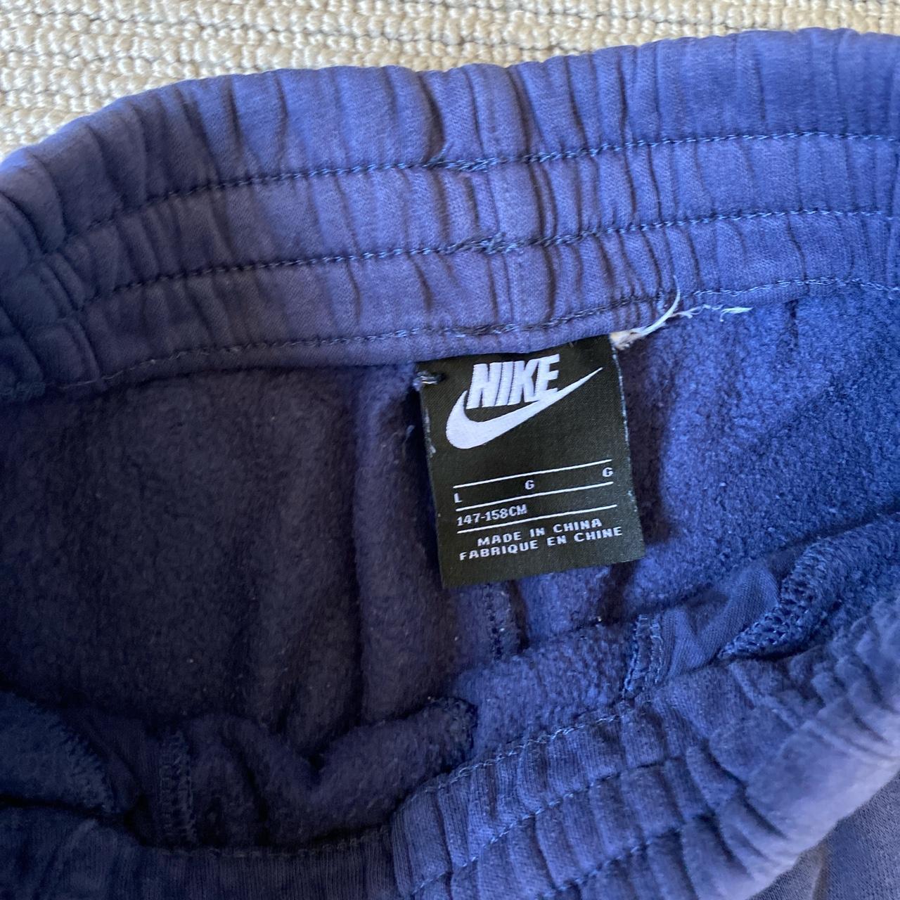 navy blue nike joggers 147156cm kids large nike... Depop