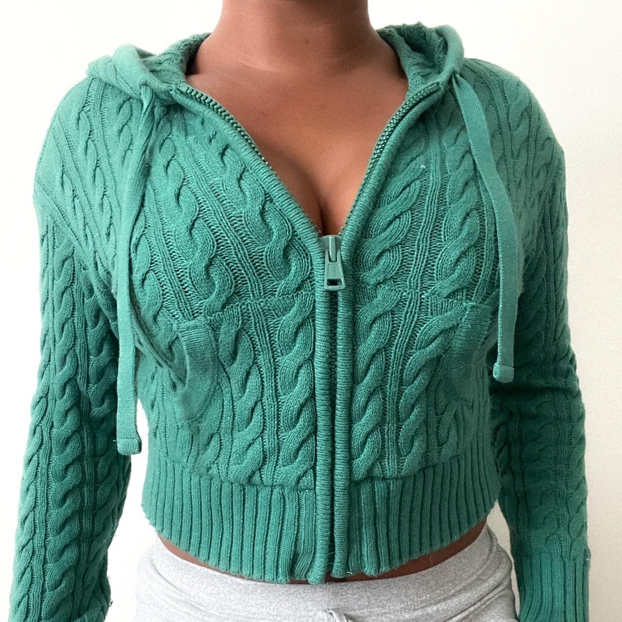 American Eagle Sweater Women Small Green Causal Knit... Depop