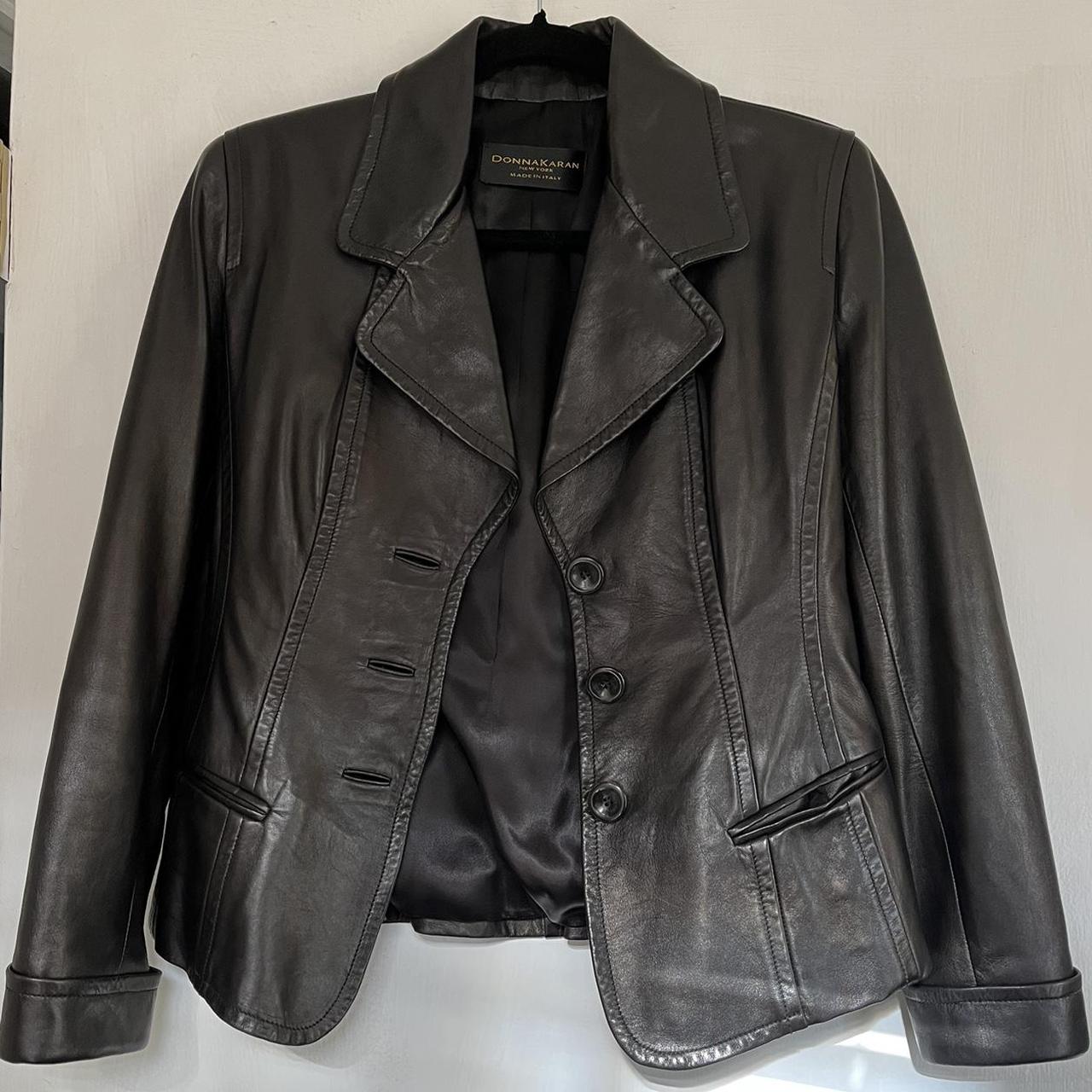 donna karan new york leather jacket
