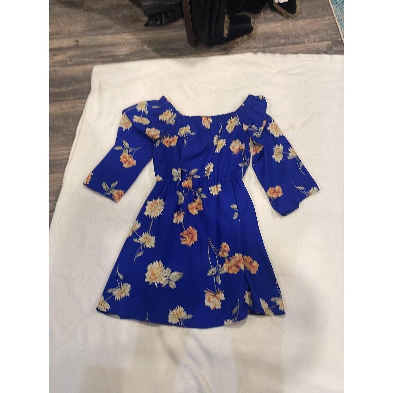 Altar’d state size med blue floral dress with long... - Depop