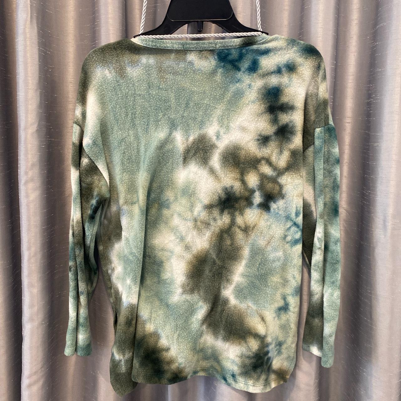 Cute shades of green with a hint of white tie die... - Depop