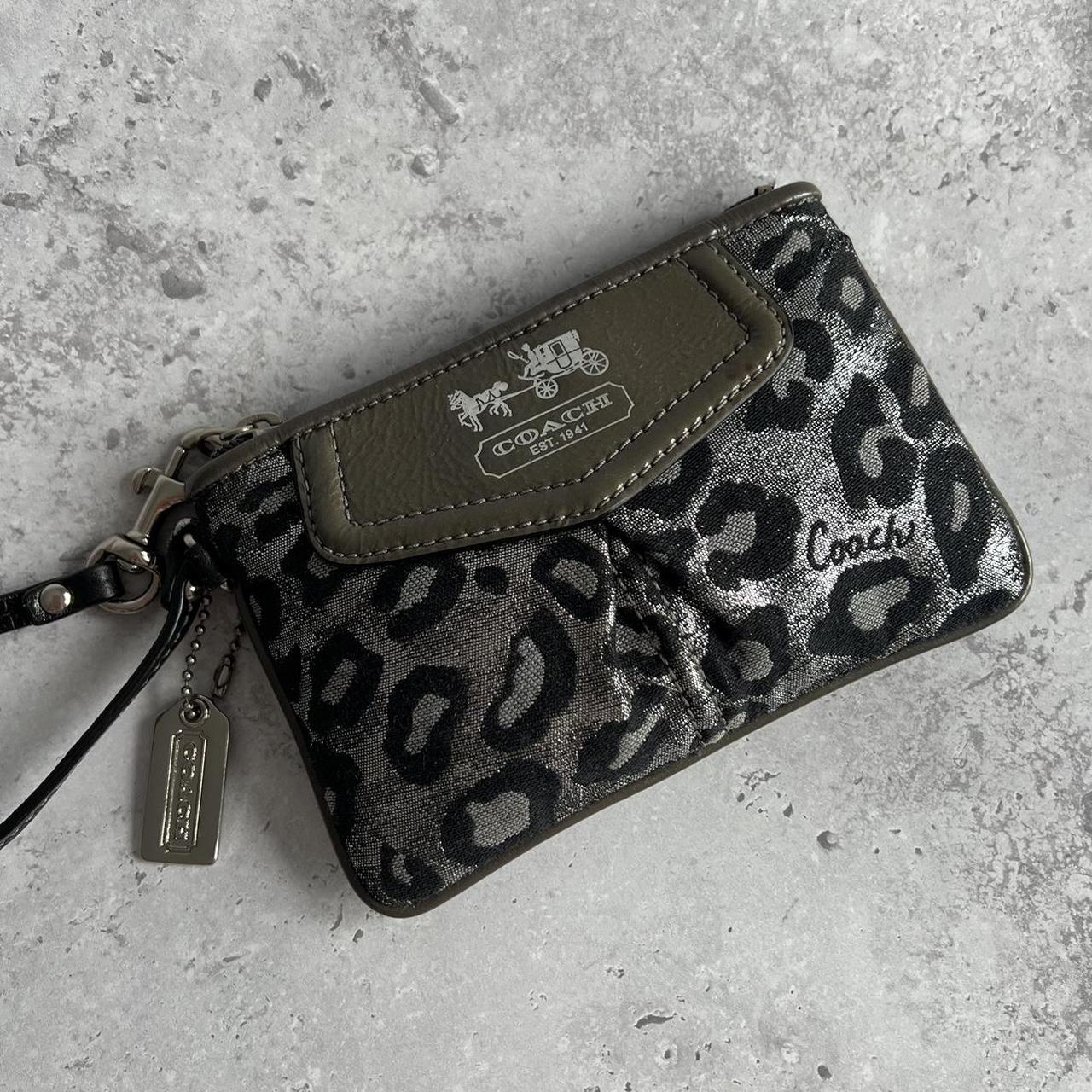 Coach leopard hot sale wristlet