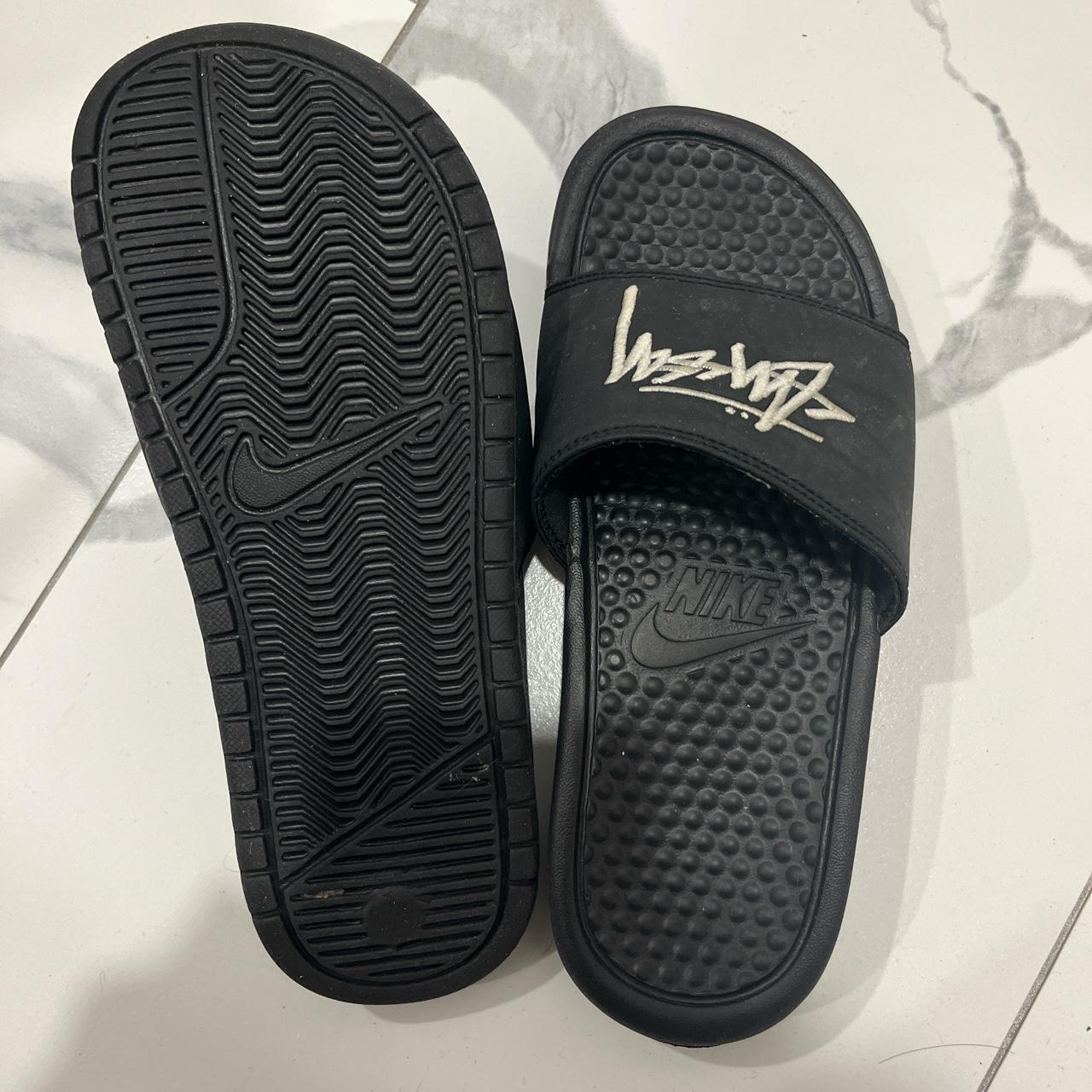 Stüssy Women's Black Slides | Depop