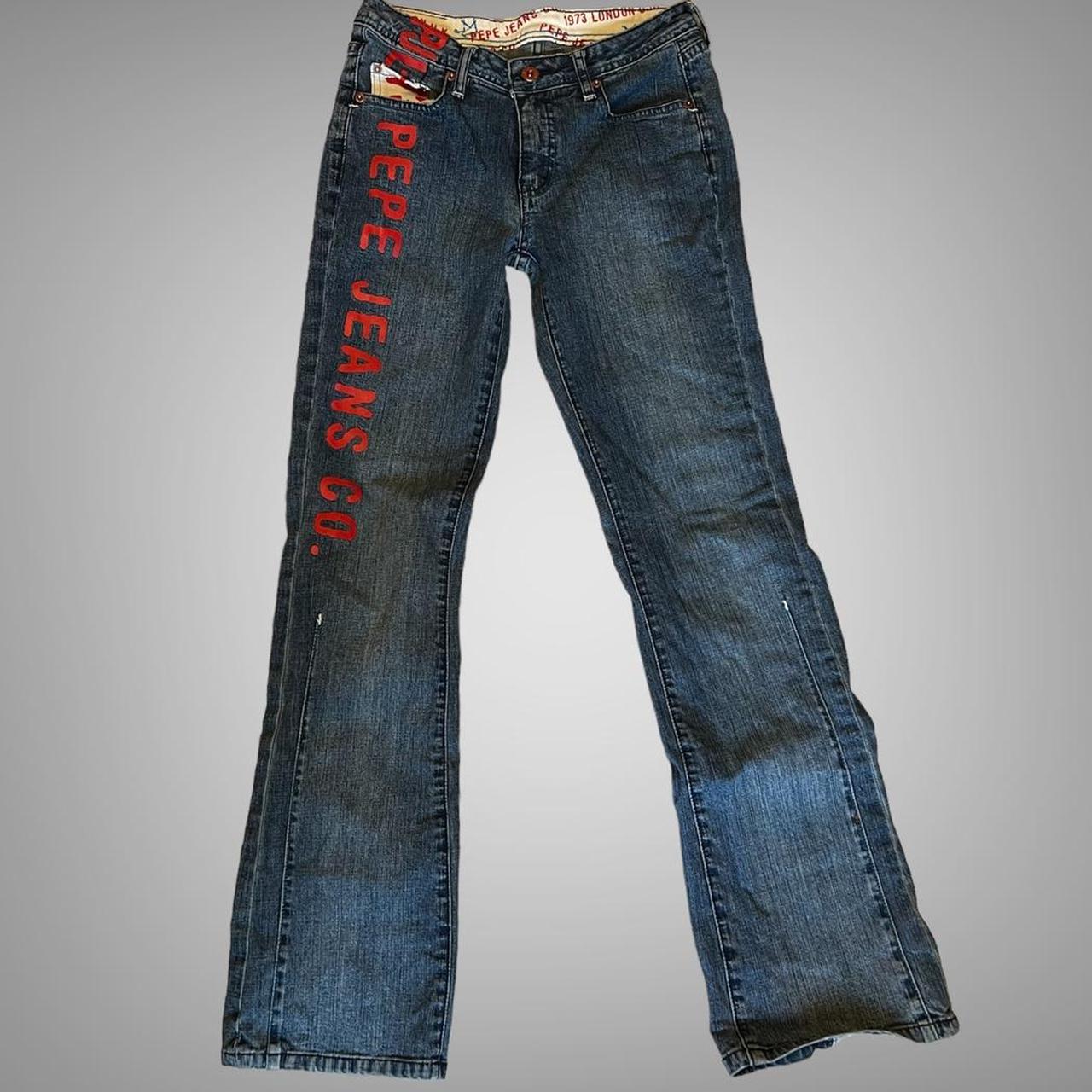 Pepe Jeans Women's Red and Blue Jeans