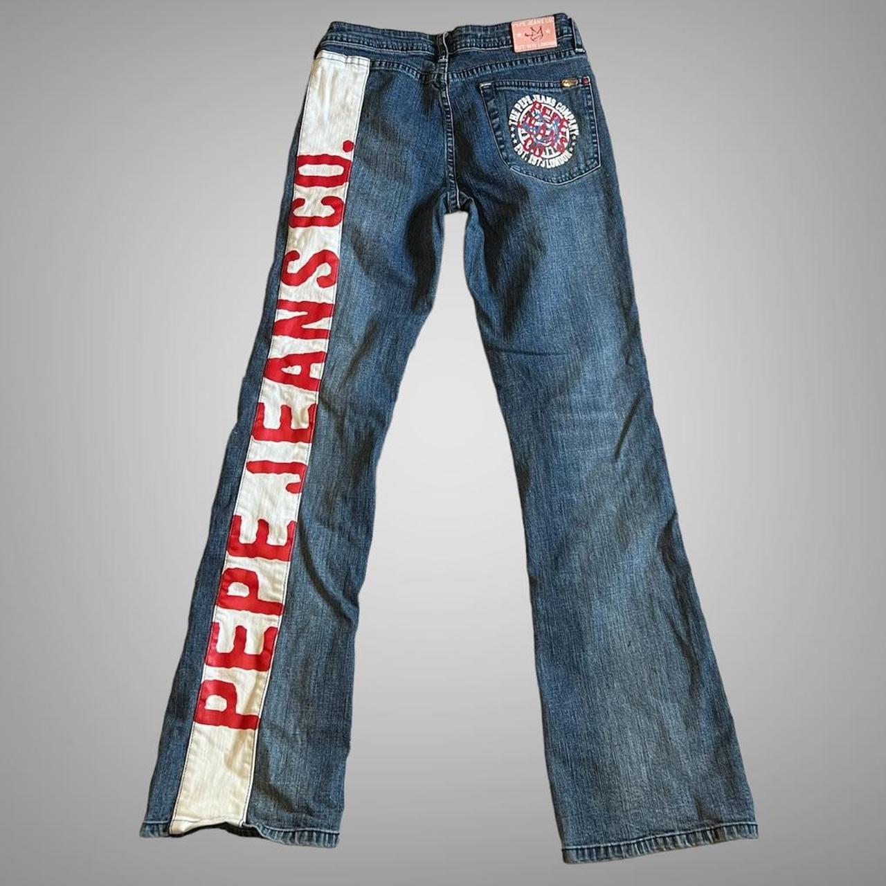 Pepe Jeans Women's Red and Blue Jeans (2)
