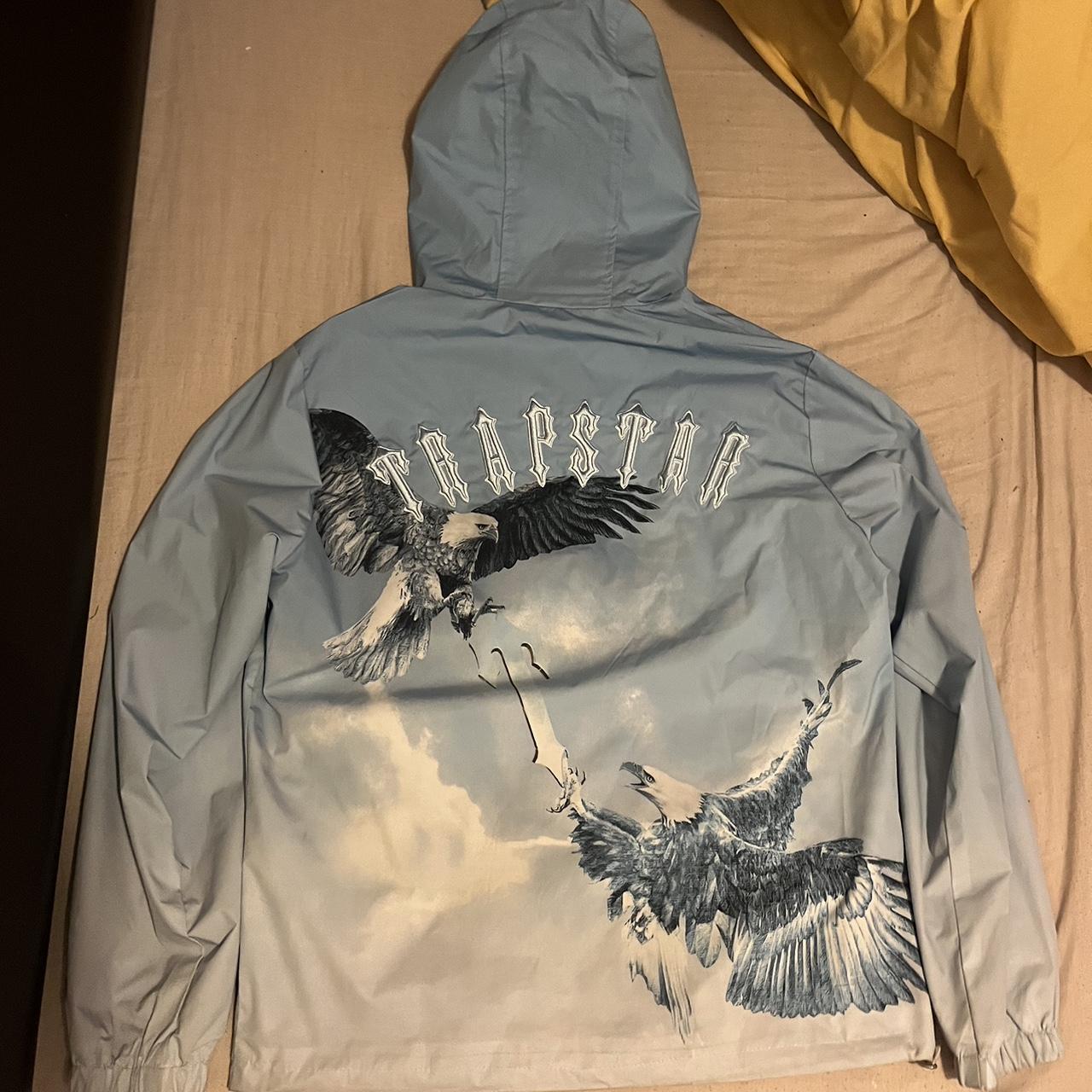 Trapstar Eagle Windbreaker 🦅🔵 Size Medium 🔌⚡️ Worn... Depop