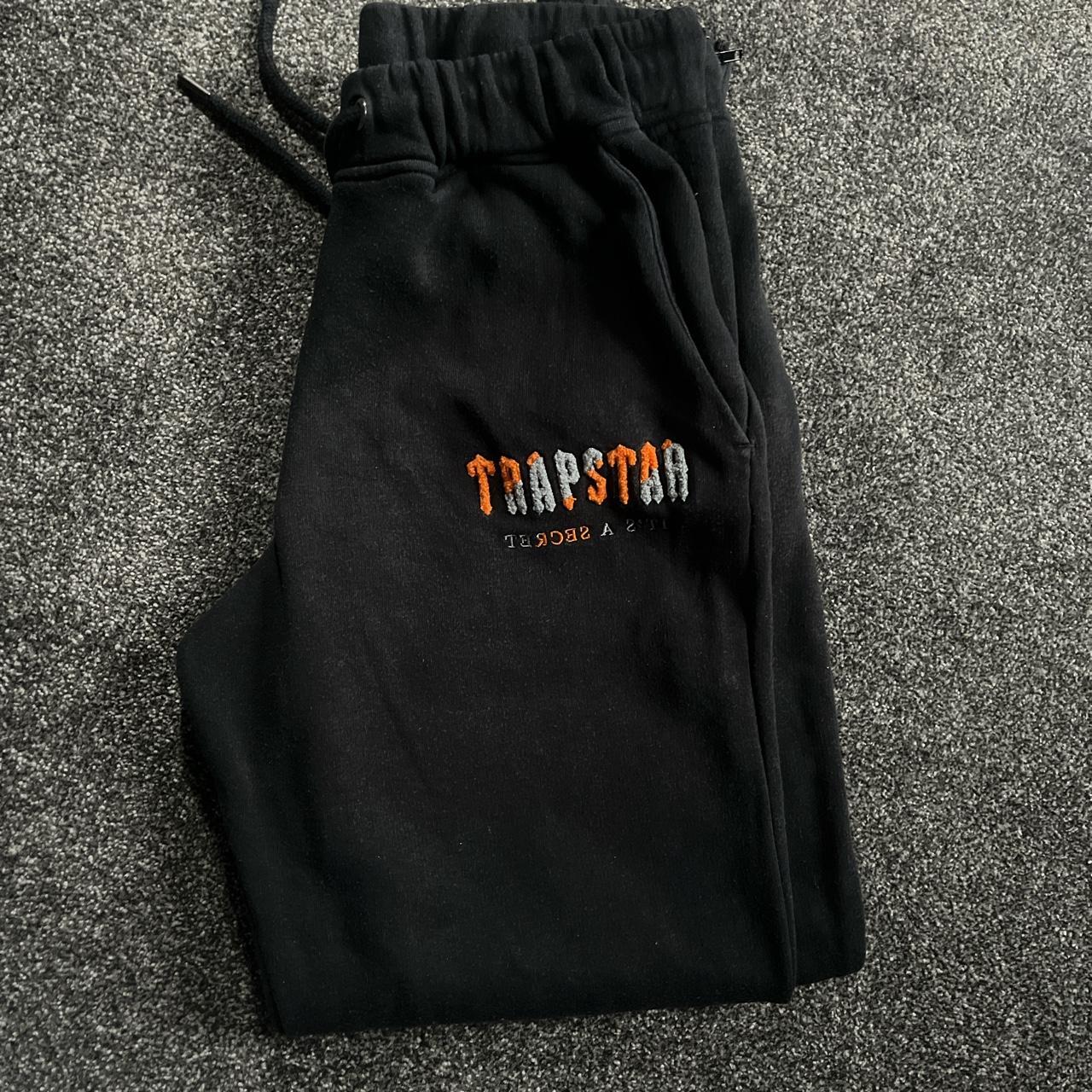 Trapstar Men's Orange and Black Joggerstracksuits Depop
