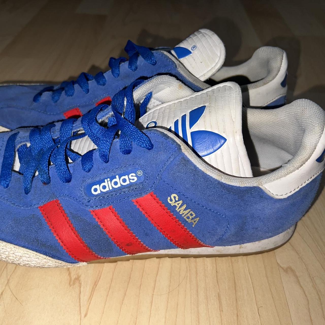 adidas samba blue and red